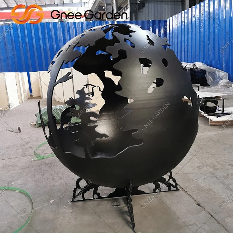 Customized Corten Steel Sphere Rust Outdoor Fire Sphere Customized Corten Steel Sphere Rust Outdoor Fire Sphere