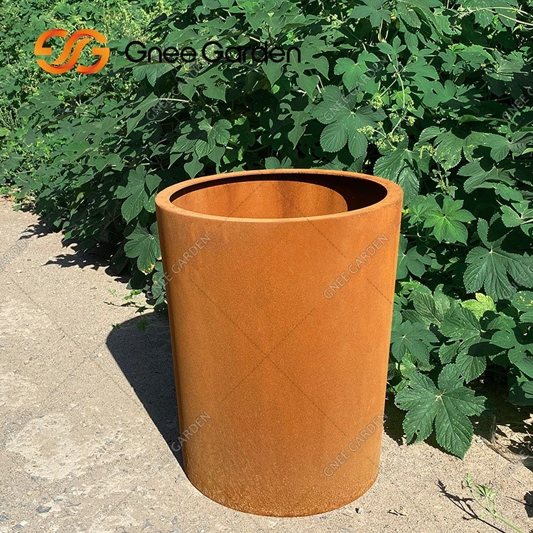 flower pot Corten Steel garden decoration flower pot Corten Steel garden decoration