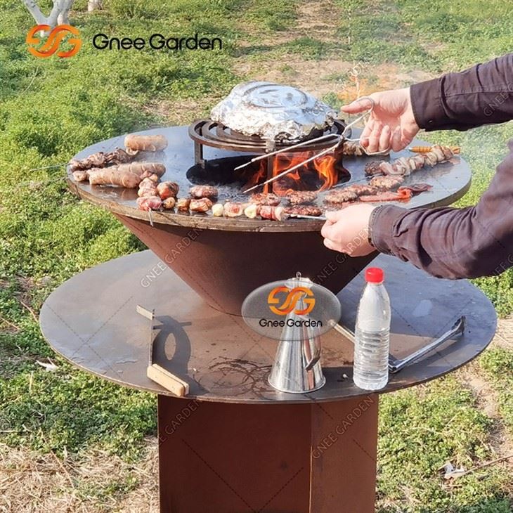 Corten Steel Barbecue Metal BBQ Grill