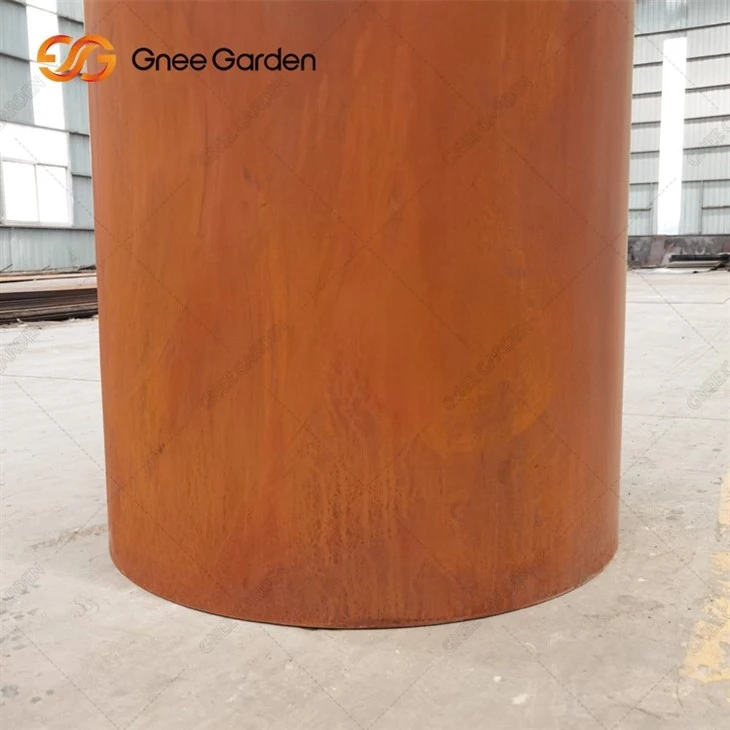 Flower Pot Corten Steel Garden Decoration