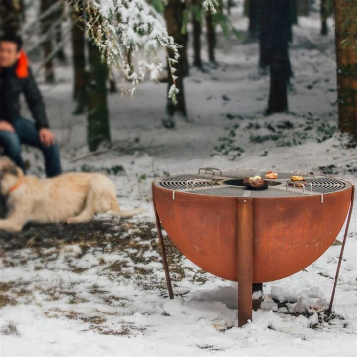 Rust Corten Bbq Pit lauko sodas Rust Corten Bbq