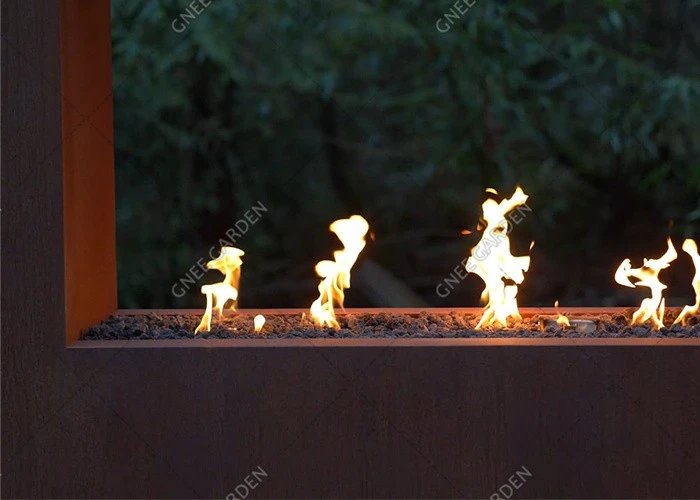 Rusty Corten Steel Round Shape Garden Decoration Heating Metal Fire Pit