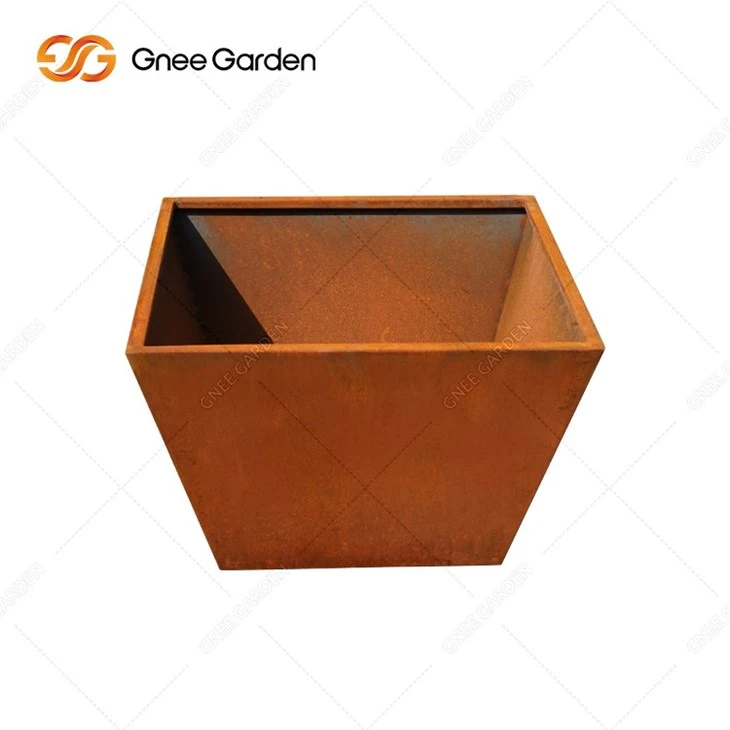 Custom Metal Fabrication Planter Corten Steel Plant Pot For Outdoor Custom Metal Fabrication Planter Corten Steel Plant Pot For Outdoor