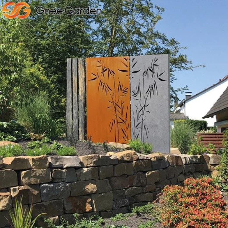 Distinctive Corten Bamboo Screen Panels Distinctive Corten Bamboo Screen Panels