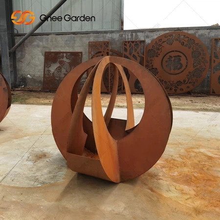 Garden Geometric Corten Steel Flower Pot for sale Garden Geometric Corten Steel Flower Pot for sale